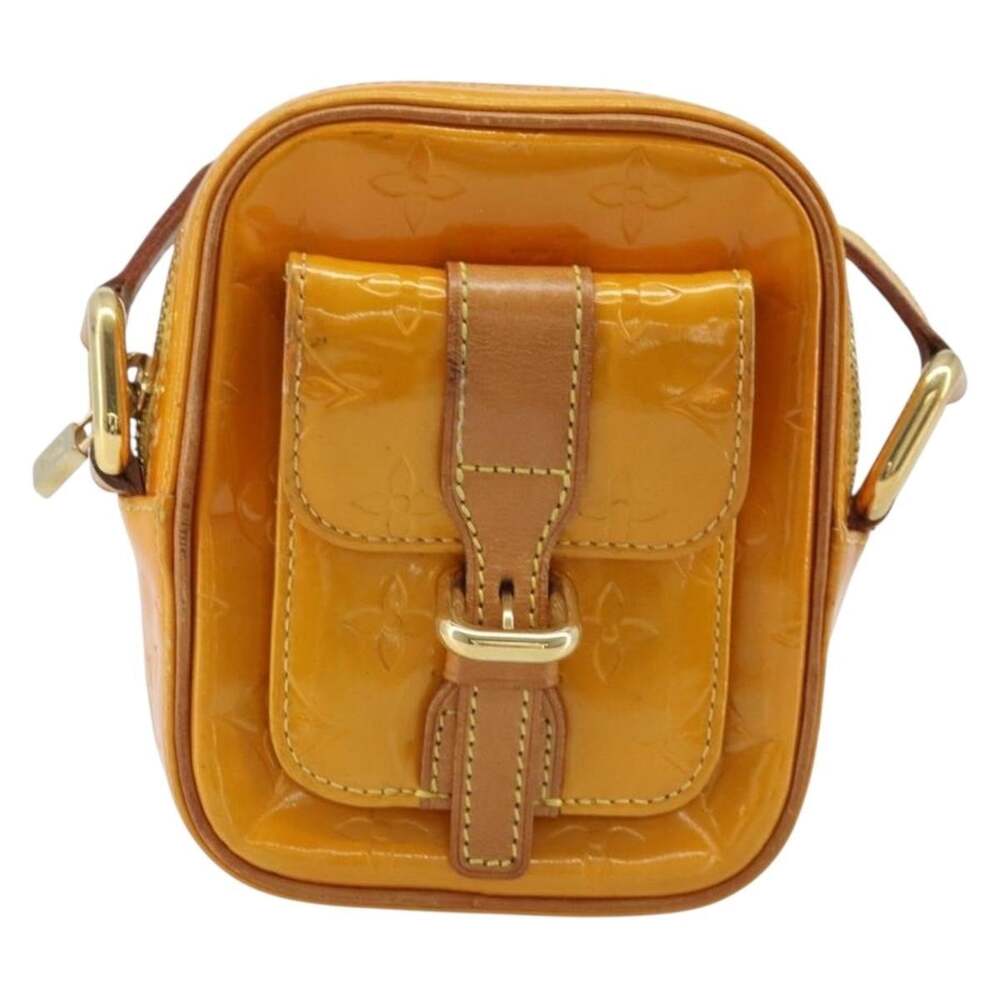 Louis Vuitton Monogram Vernis Christie PM Shoulder Bag Yellow